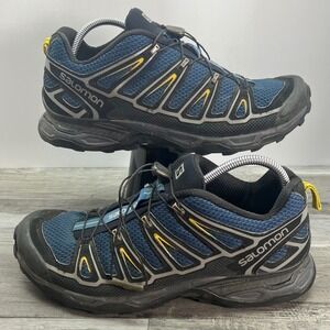 Salomon X-Ultra Mens 11 Trail Running Shoes Navy Blue Black Yellow 371613